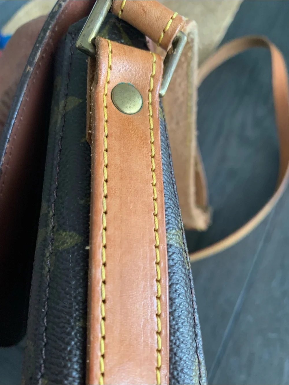 Louis Vuitton Monogram Canvas Crossbody Saddle Bag in Brown and Tan - Picture 8 of 16